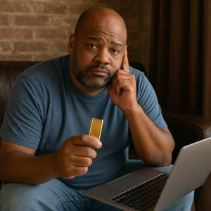 man holding gold bar
